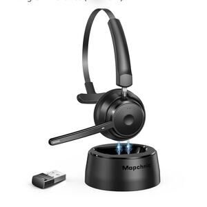 Bluetooth Headset, Wireless Headphone with Microphone, with USB Dongle KH113M